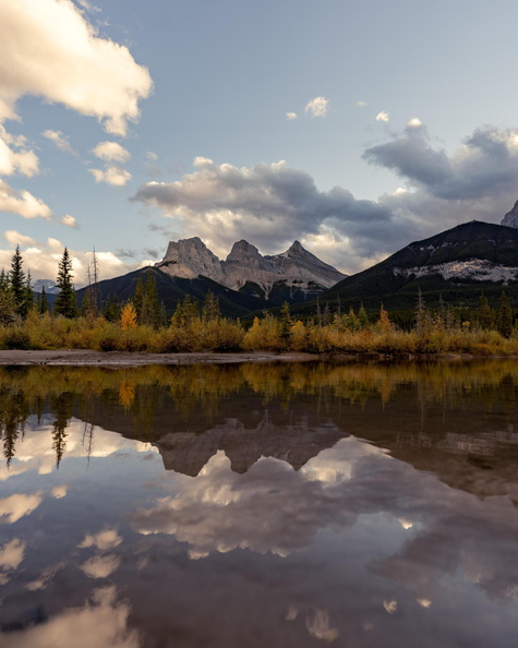 Mountains reflecting
